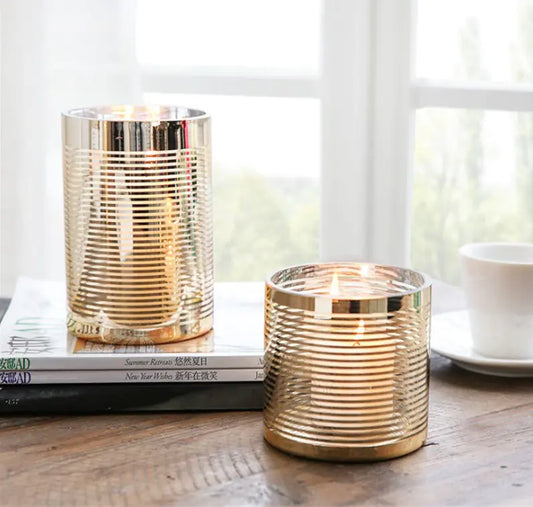 Classic Gold Glass Candle