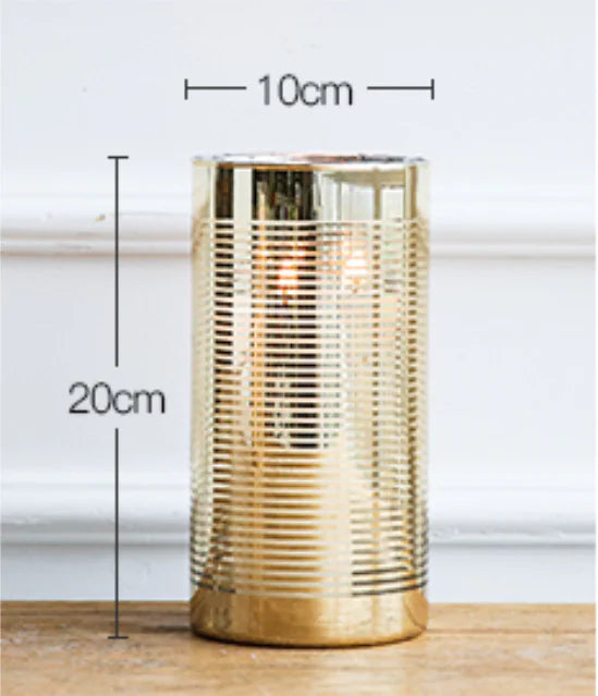 Classic Gold Glass Candle