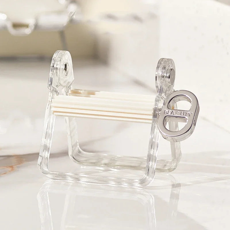 Stainless Steel Silver Toothpaste Squeezer Plastic Hand Cream Sauce Toothpaste Extruder Bathroom Toothbrush Rack Dispenser