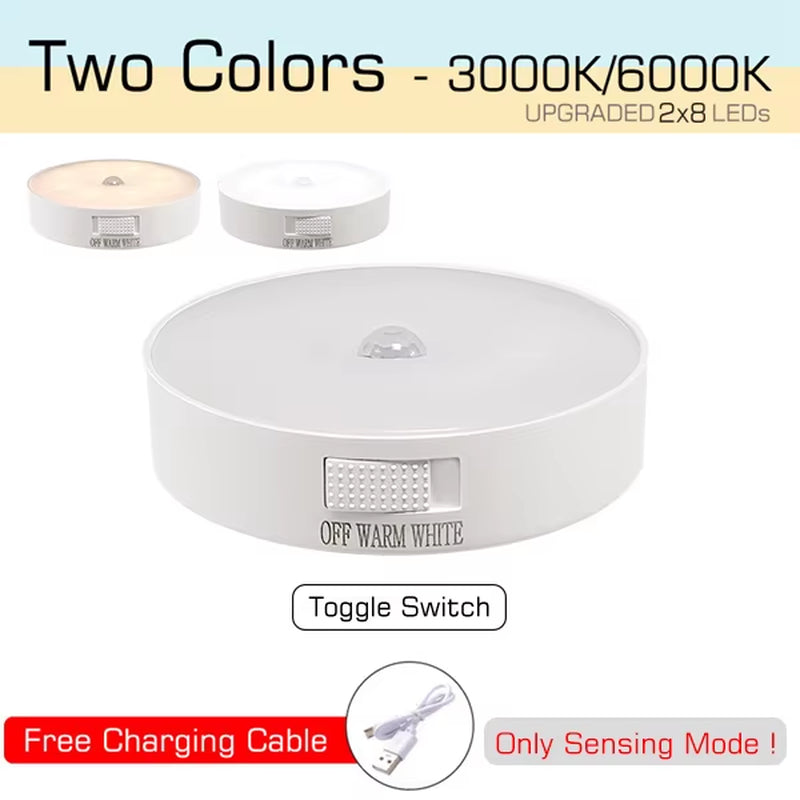 Motion Sensor Light Bedroom Night Light Room Decor USB LED Lamp Rechargeable Home Decoration Lights for Stairs Hallway Closet