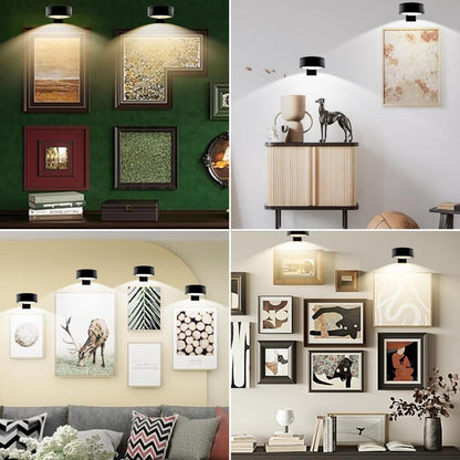 3Pack Picture Light Operated with Remote Painting for Art 3 Lighting Colors&Dimmable Led Display Accent on Wall Pictures Dartboard Photo Frame Portrait