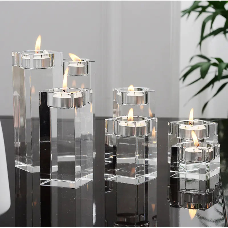 Elegant Crystal Candle Holder