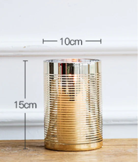 Classic Gold Glass Candle