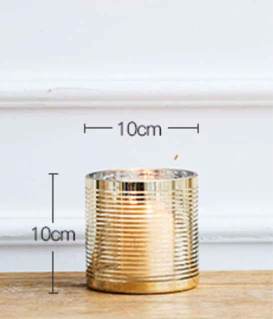 Classic Gold Glass Candle