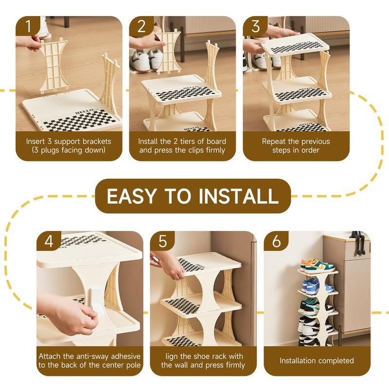 UFORU Multi-Layer Vertical Removable Shoe Storage Rack 1 Piece Modern Shoe Rack Shoe Rack Shoe Rack Cabinet Gift Storage Rack Home Storage Rack Home Storage Supplies Shelf