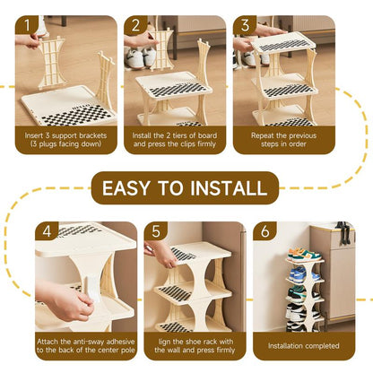 UFORU Multi-Layer Vertical Removable Shoe Storage Rack 1 Piece Modern Shoe Rack Shoe Rack Shoe Rack Cabinet Gift Storage Rack Home Storage Rack Home Storage Supplies Shelf