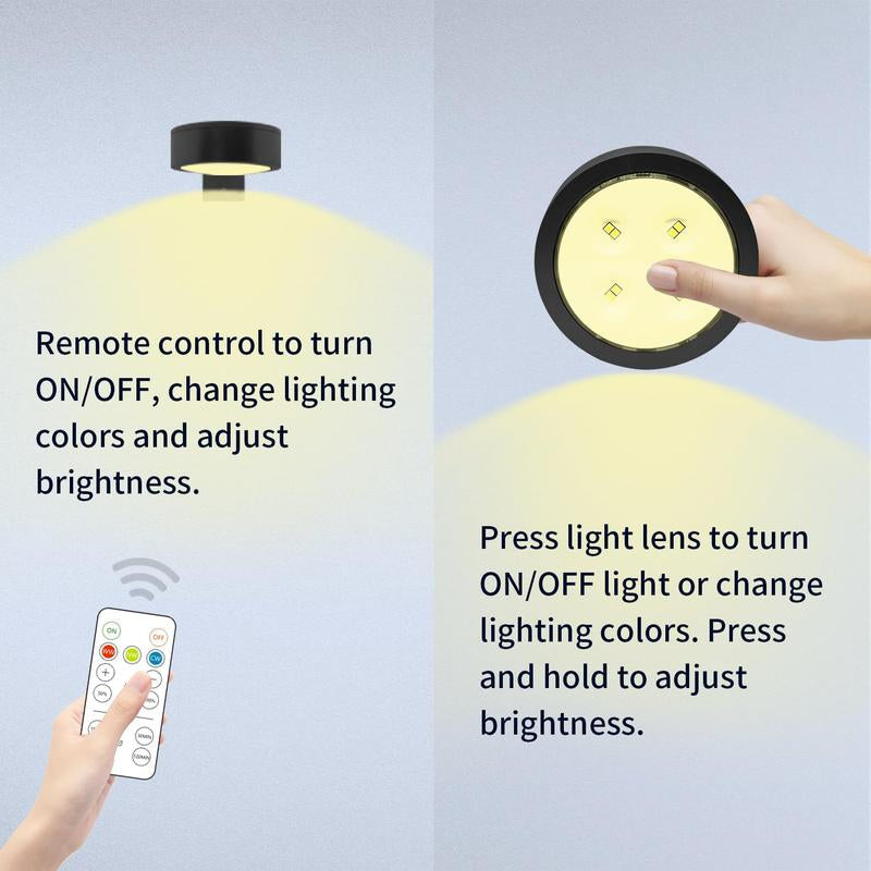 3Pack Picture Light Operated with Remote Painting for Art 3 Lighting Colors&Dimmable Led Display Accent on Wall Pictures Dartboard Photo Frame Portrait