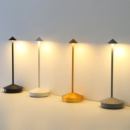 Rechargeable Table Lamp LED Touch Sensor Desktop Night Light Wireless Reading Lamp for Restaurant Hotel Bar Bedroom Desk Light