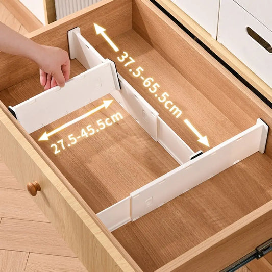 New Telescoping Drawer Divider DIY Adjustable Cabinet Clapboard Multifunctional Drawer Organization Cabinet Drawer