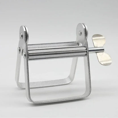 Stainless Steel Silver Toothpaste Squeezer Plastic Hand Cream Sauce Toothpaste Extruder Bathroom Toothbrush Rack Dispenser