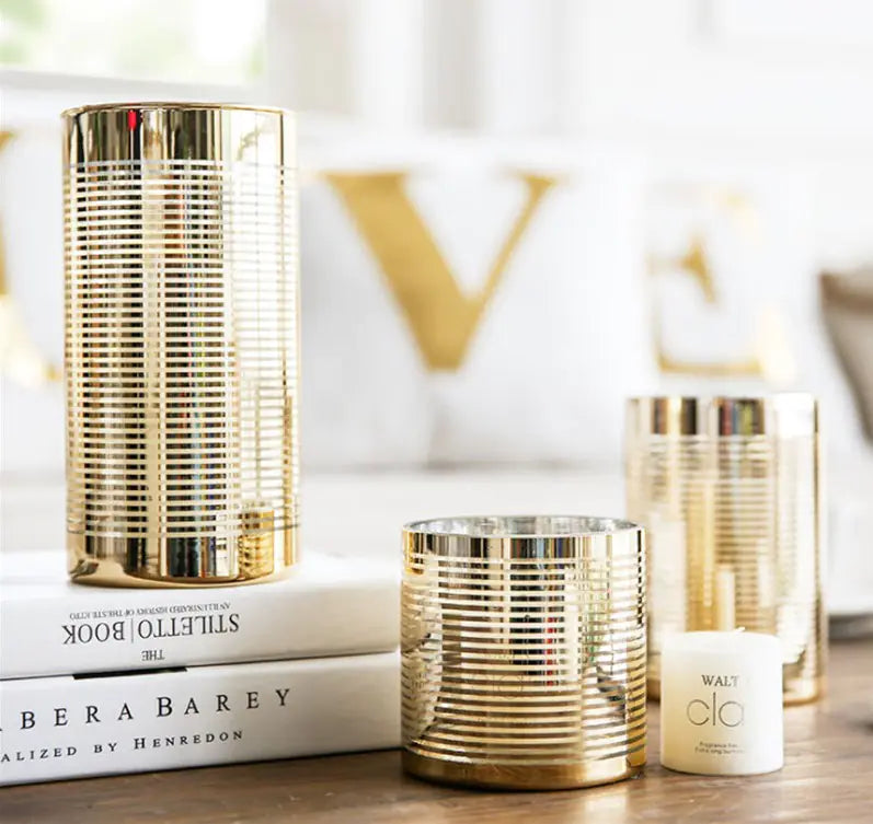 Classic Gold Glass Candle