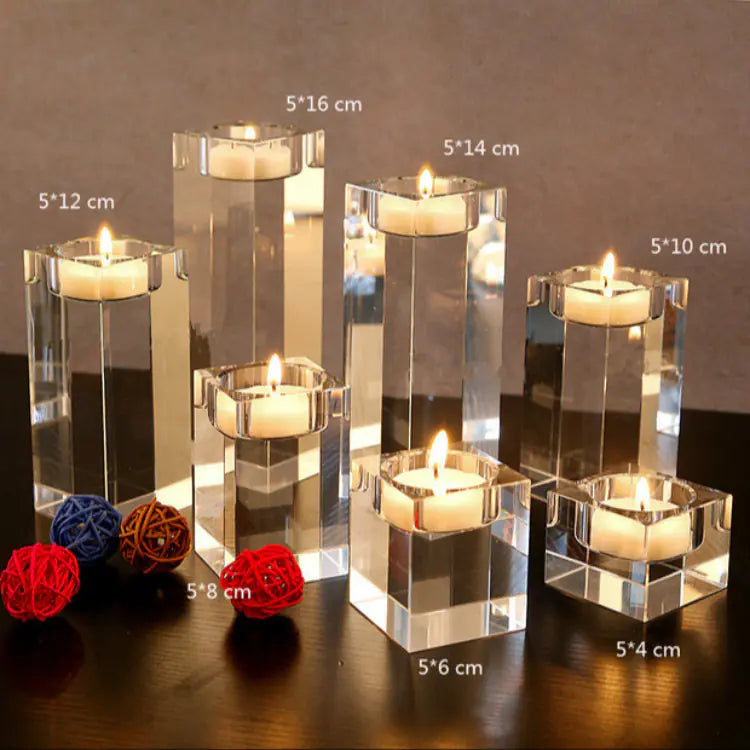 Elegant Crystal Candle Holder